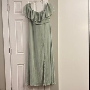 Ever Pretty Light Green Off-Shoulder Maxi Dress NWT